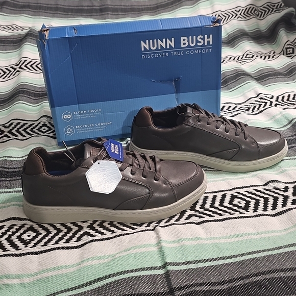 Nunn Bush Aspire MT LT Oxford Men Shoes Size 7.5M Charcoal/Anthracite NEW In Box